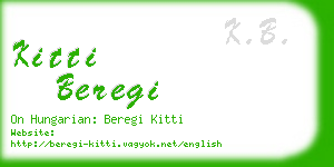 kitti beregi business card